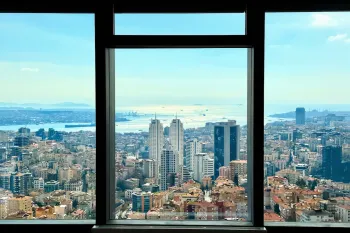 Panoramic sea view resale apartment in central Sisli